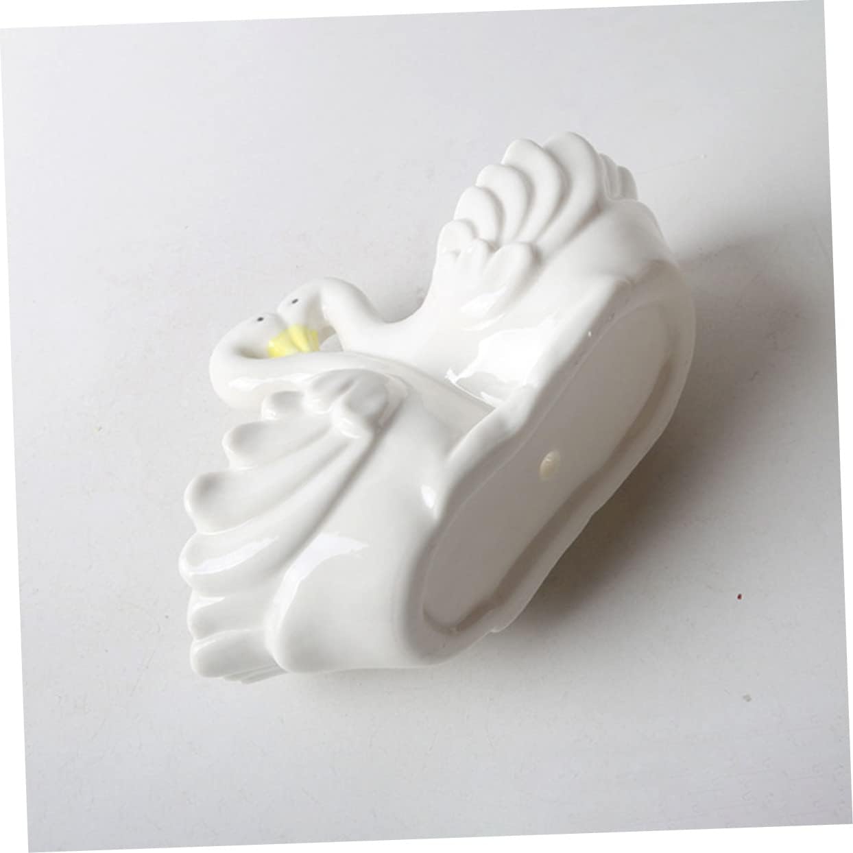 White Ceramic Swan Couple Planter – Romantic Dual Design|7" Wide × 4.64" Tall|Tabletop Vase for Succulents or Dried Flowers
